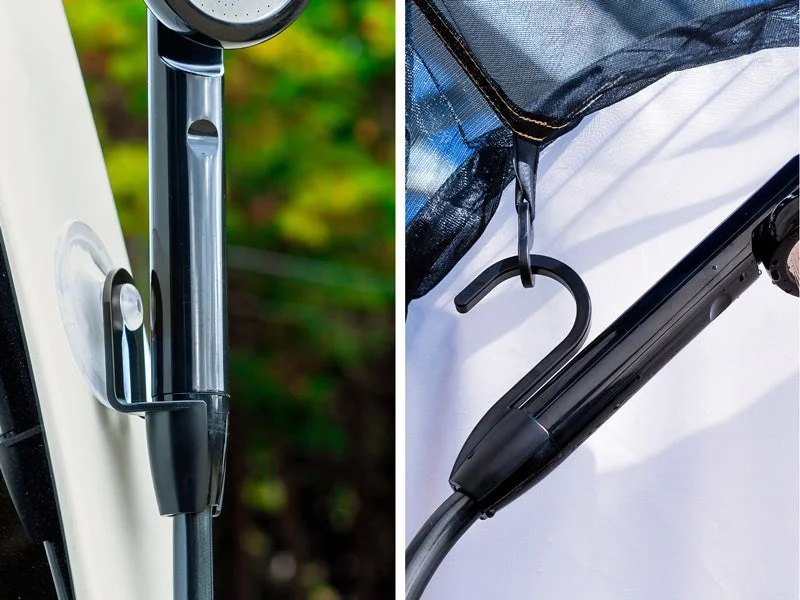 携帯シャワーの設置方法を示す画像