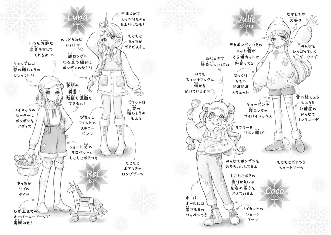 冬服のキャラクター紹介