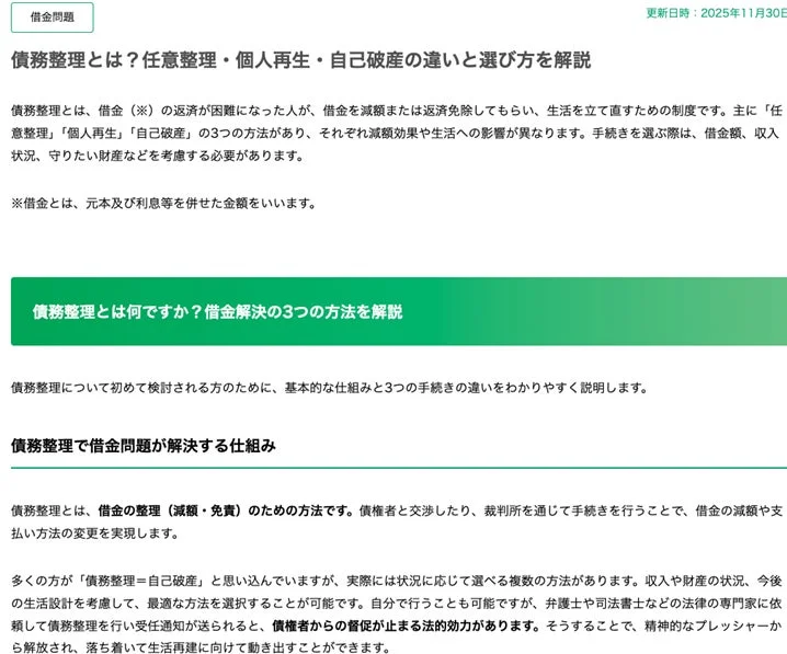 債務整理コラム