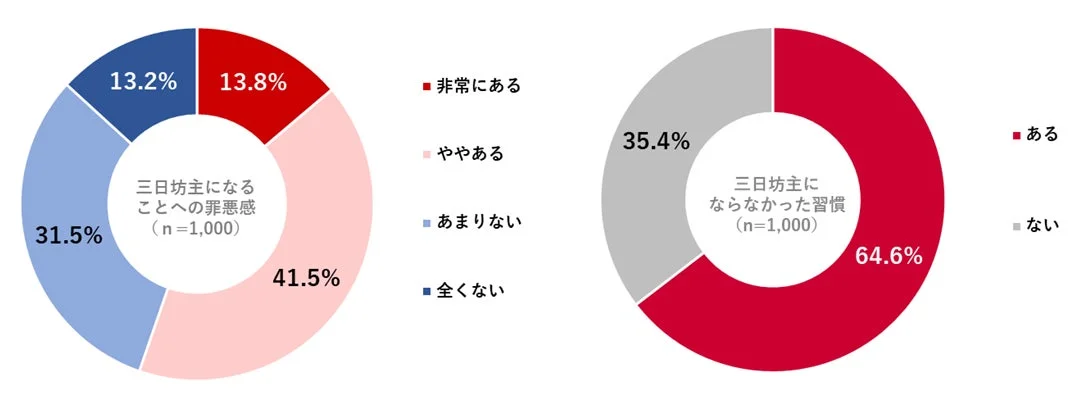 三日坊主になることへの罪悪感／これまで三日坊主にならなかった習慣