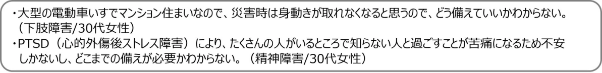 障害特性が阻む「備え」の難しさ