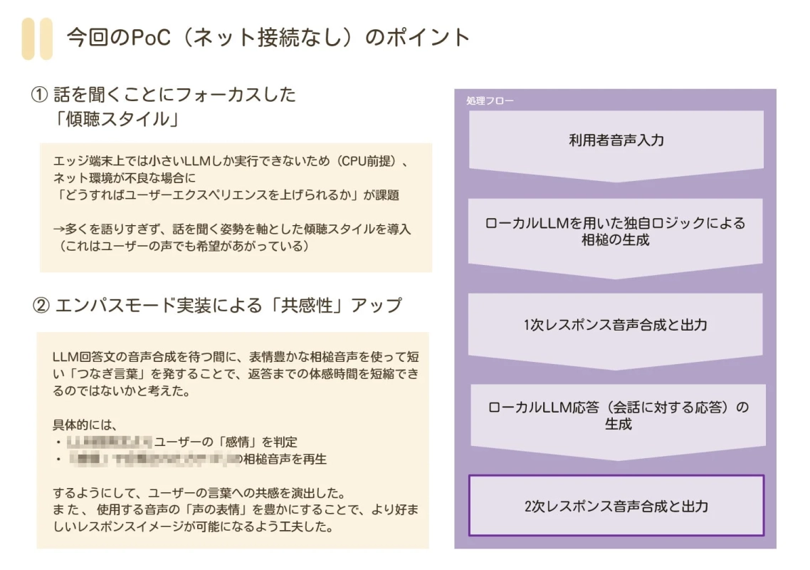 ネット接続なしのPoCにおける、ユーザー体験向上のための2つのポイントを説明