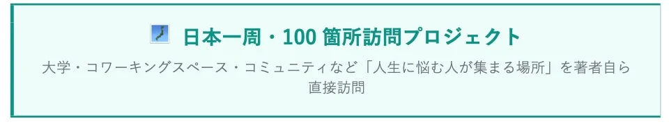 日本一周100箇所訪問プロジェクト