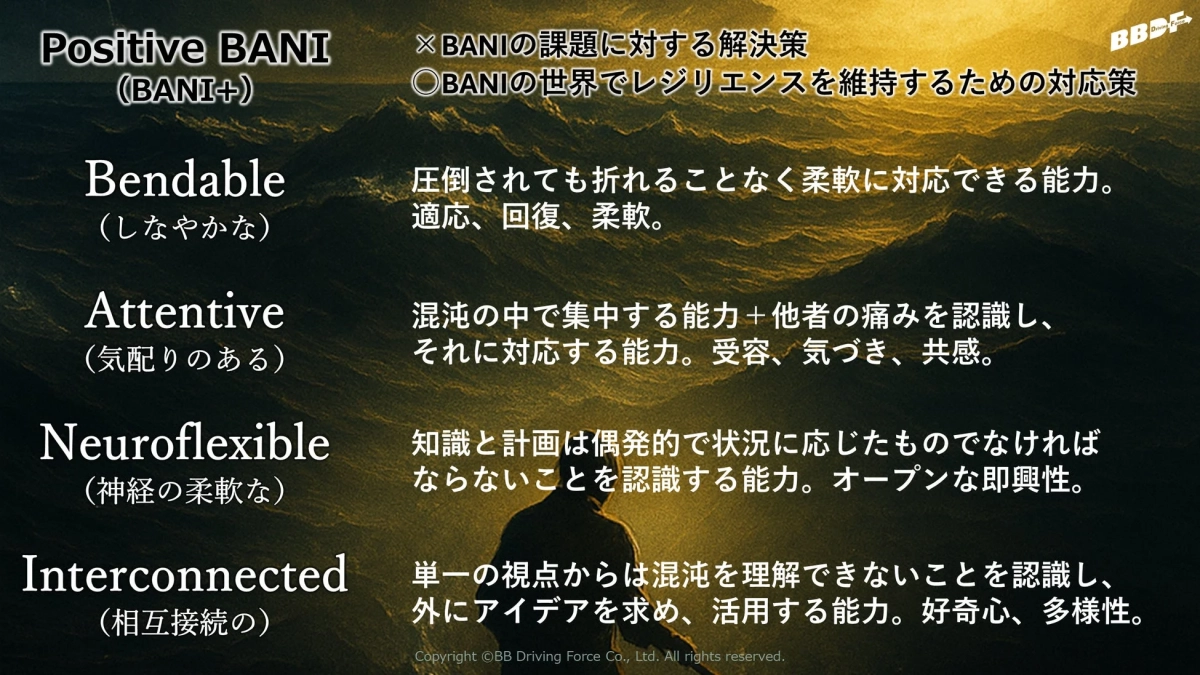 Positive BANIの要素解説